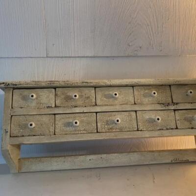 816 Wall Shelf with 10 drawers 