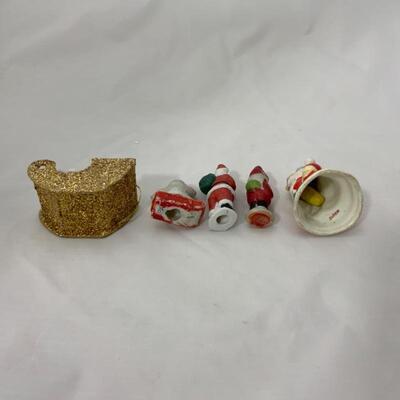 (54) Vintage | Santas & Snowbaby on sled | Japan