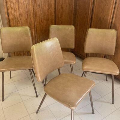 LOT 259  VINTAGE SET OF 4 VINYL KITCHEN CHAIRS