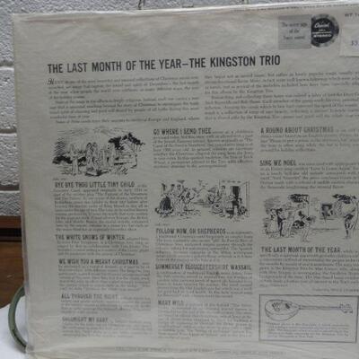 ALB304 THE KINGSTON TRIO THE LAST MONTH OF THE YEAR VINTAGE ALBUM