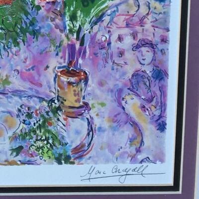 MARC CHAGALL 8 x 12 Original Hand Signed Lithograph 