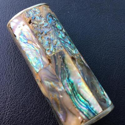 ALPACA Silver and Mother of Pearl Match or Cig Holder