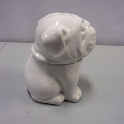 Lot 188 - White English Bull Dog Cookie Jar 