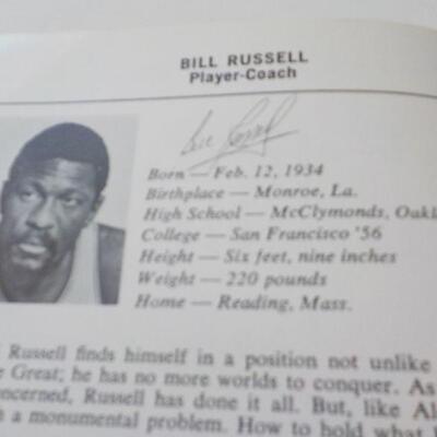 " World Champion Boston Celtics Yearbook 1968-69;