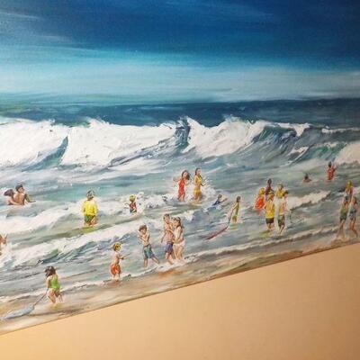 " Original Oil Canvas 32' x 20'". " J.Schuyler".