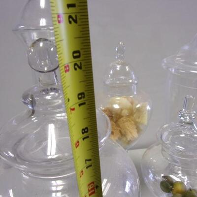 Lot 15 - Glass Display Containers With Lids