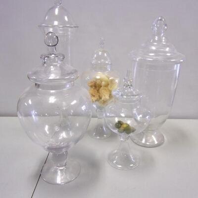 Lot 15 - Glass Display Containers With Lids