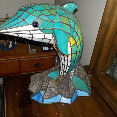 ' Standing Lighted Dolphin Art work sculpture