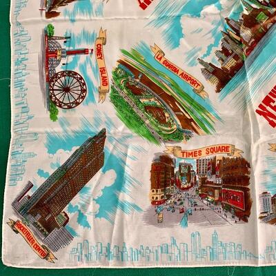 LOT 273 VINTAGE RAYON NEW YORK CITY SCARF