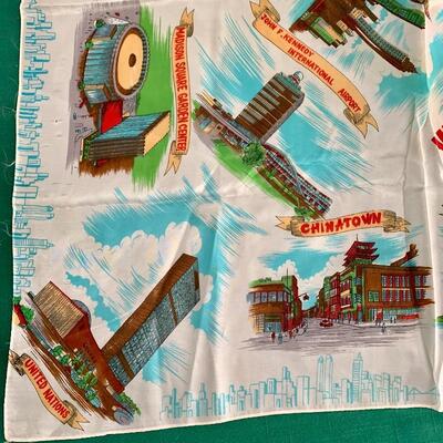 LOT 273 VINTAGE RAYON NEW YORK CITY SCARF