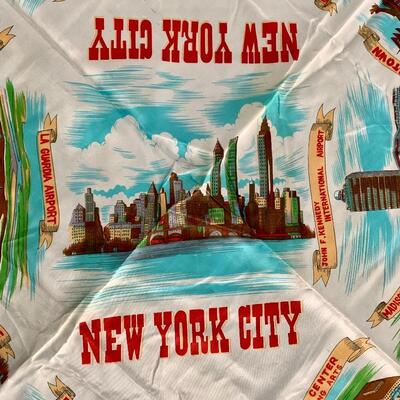 LOT 273 VINTAGE RAYON NEW YORK CITY SCARF