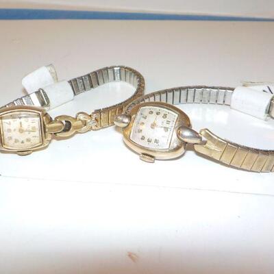 2 Vintage Ladies gold watches/ Gruen,