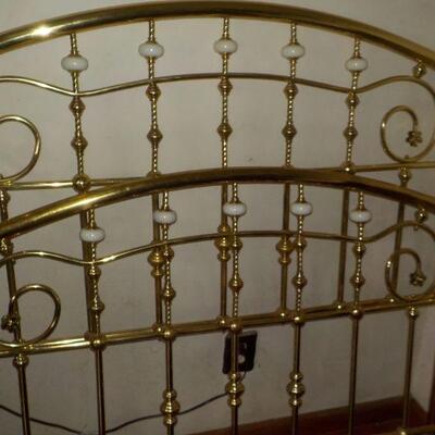 Twin Brass bed head board and foot board.