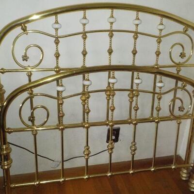 Twin Brass bed head board and foot board.