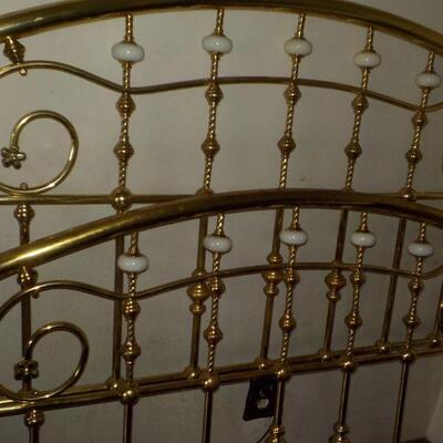 Twin Brass bed head board and foot board.