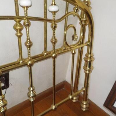 Twin Brass bed head board and foot board.