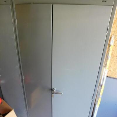Choice One: Commercial or Office Metal Two Door Tall Cabinet with Shelves and Key 36