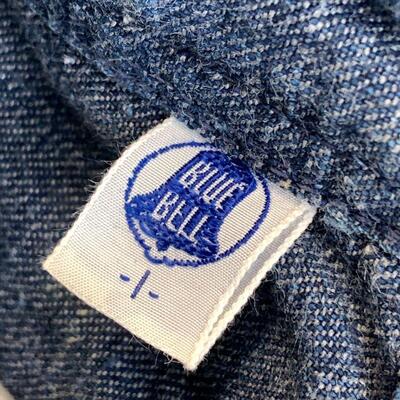 LOT 308 OMG! CUTEST EVER! VINTAGE 1950S DENIM TODDLER JEANS COWBOY MOTIF BLUE BELL LABEL EMBROIDERY
