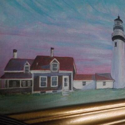 " Cape Cod light House Original Oil  by Aleta Anderson ".