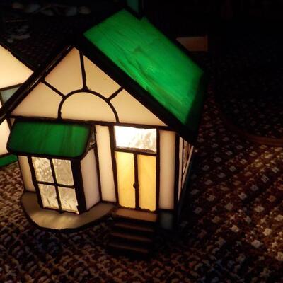 3 Stain Glass Village combination and Lighted,
