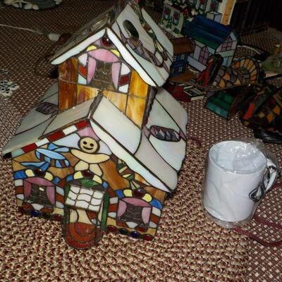 "Stunning Stain Glass Gingerbread House".