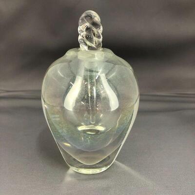 Glass iridescent Perfume w/stopper 4.5