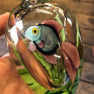 Fish Perfume Bottle 4.25" - signed Lee Hudin 4/1/81
