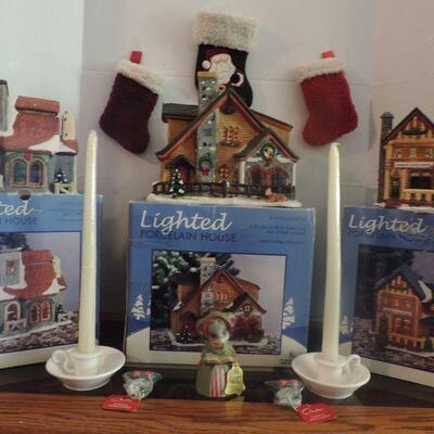 PORCELAIN CHRISTMAS  HOUSES