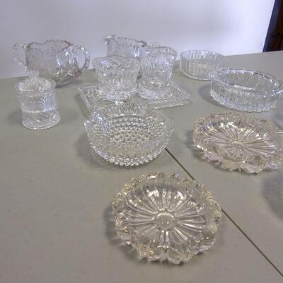 Lot 29 - Crystal Ashtrays & Serving Items