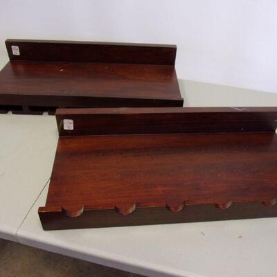 Lot 33 - Pottery Barn Holman Wine Glass & Bottle Shelves 