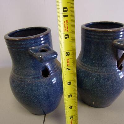 Lot 36 - Blue  Decanters 