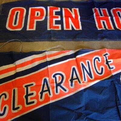 Lot 49 - Open House & Clearance Sale Banners 