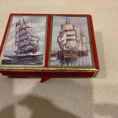 Vintage ship playing cards 2 deck 