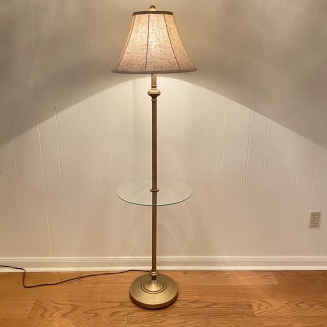 brushed gold floor lamp