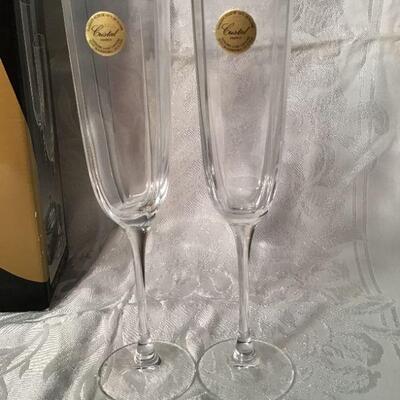 LR#19 - NIB two Aramis Crystal Champagne Classic Glasses