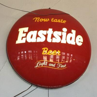 Rare Vintage Eastside Beer sign Lighted & Large Pabst Blue Ribbon PBR 