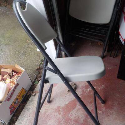 5 Clean foldable chairs.