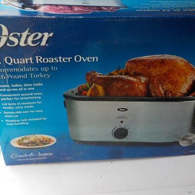 NEW Oster 22 Quart Roaster Over. Cook 26 pound Turkey. 