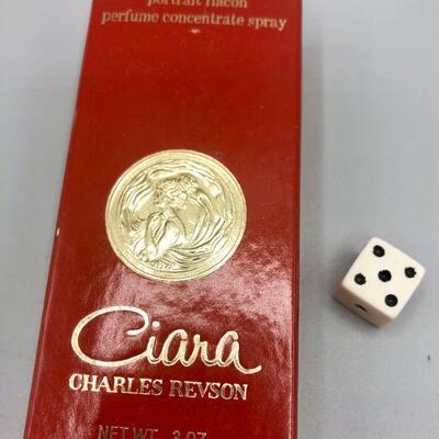 Vintage Charles Revson CIARA .3oz New in Box Perfume Concentrate Spray