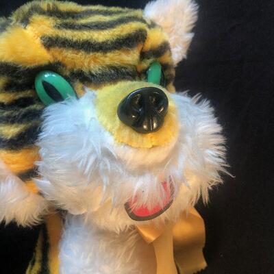#13 Green Eyed Tiger Stuffed Animal 
