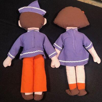 #47 Pair of Hand Sewn Dolls 