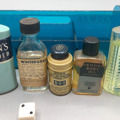 Vintage Medicine Cabinet First Aid Bottles