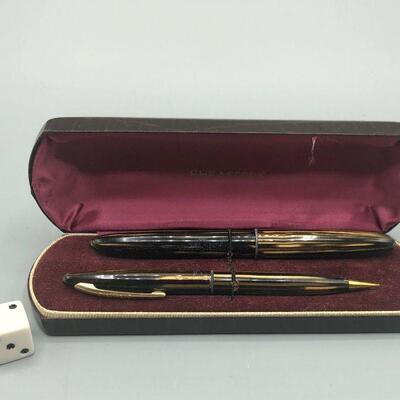 Vintage Sheaffer's Tiger Stripe Pen Set