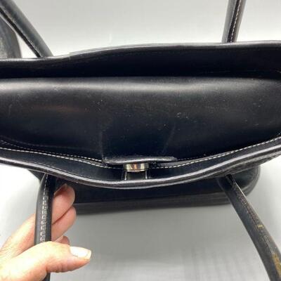 Black Soft Leather Dooney & Bourke Hand Bag Purse Parasole Bottom