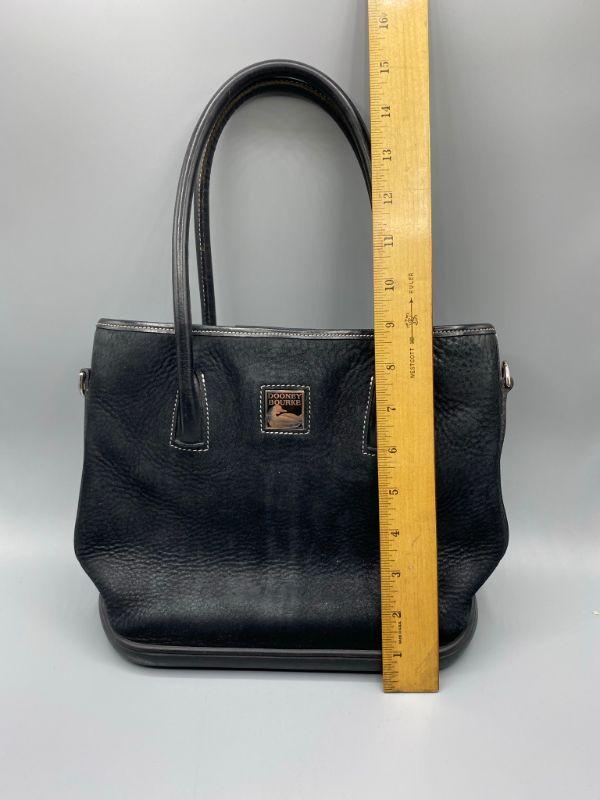 Black Soft Leather Dooney & Bourke Hand Bag Purse Parasole Bottom