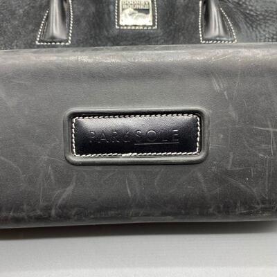 Black Soft Leather Dooney & Bourke Hand Bag Purse Parasole Bottom