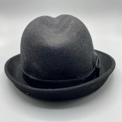 Vintage Callanan Fedora Style Hat Black Wool Felt One Size 