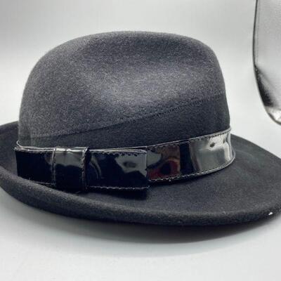Vintage Callanan Fedora Style Hat Black Wool Felt One Size 