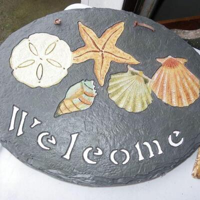 2- Slate Hand painted welcome signs.