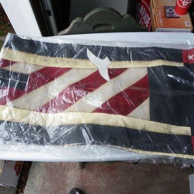 " Our Safe Harbor" Knitted Flag approx. 7 feet long.